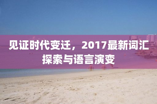 見證時代變遷，2017最新詞匯探索與語言演變