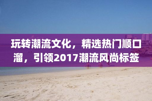 玩轉(zhuǎn)潮流文化，精選熱門順口溜，引領(lǐng)2017潮流風(fēng)尚標(biāo)簽