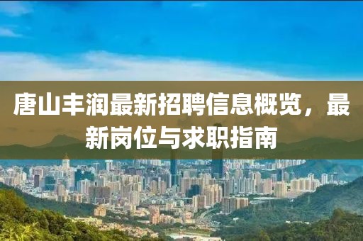 唐山豐潤最新招聘信息概覽，最新崗位與求職指南