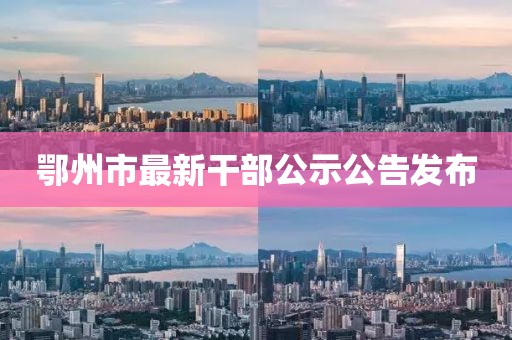 鄂州市最新干部公示公告發(fā)布