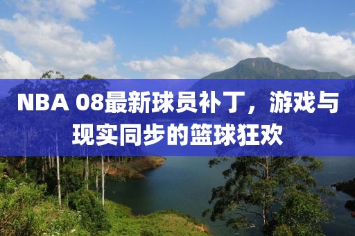 NBA 08最新球員補丁，游戲與現(xiàn)實同步的籃球狂歡