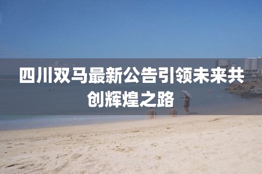 四川雙馬最新公告引領(lǐng)未來共創(chuàng)輝煌之路