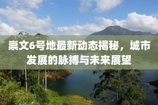 崇文6號(hào)地最新動(dòng)態(tài)揭秘，城市發(fā)展的脈搏與未來展望