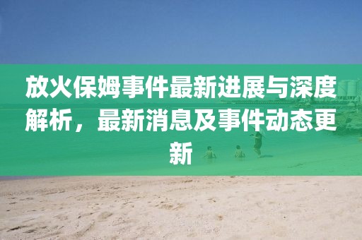 放火保姆事件最新進展與深度解析，最新消息及事件動態(tài)更新