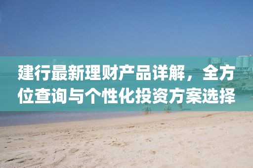 建行最新理財產(chǎn)品詳解，全方位查詢與個性化投資方案選擇