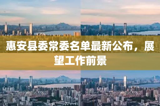 惠安縣委常委名單最新公布，展望工作前景