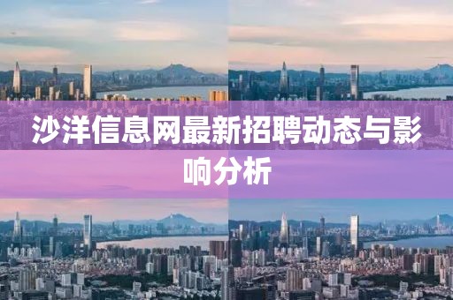 沙洋信息網(wǎng)最新招聘動(dòng)態(tài)與影響分析