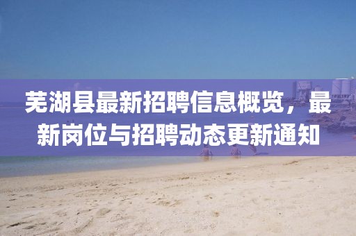 蕪湖縣最新招聘信息概覽，最新崗位與招聘動態(tài)更新通知