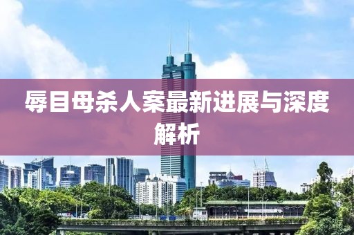 辱目母殺人案最新進(jìn)展與深度解析