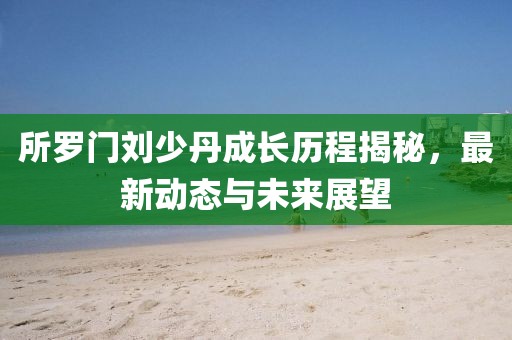 所羅門劉少丹成長(zhǎng)歷程揭秘，最新動(dòng)態(tài)與未來(lái)展望