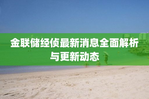 金聯(lián)儲經(jīng)偵最新消息全面解析與更新動態(tài)