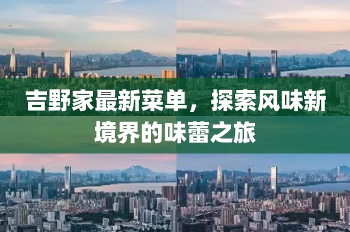 吉野家最新菜單，探索風(fēng)味新境界的味蕾之旅