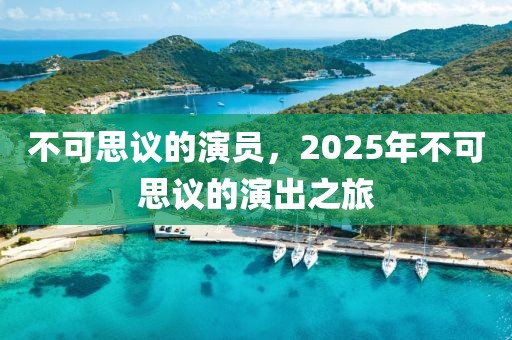 不可思議的演員，2025年不可思議的演出之旅