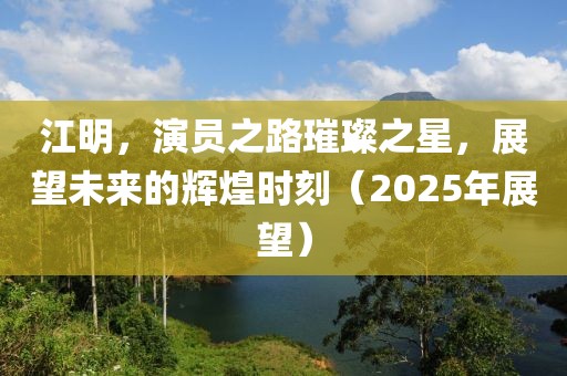江明，演員之路璀璨之星，展望未來的輝煌時(shí)刻（2025年展望）