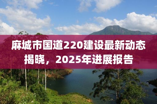 麻城市國(guó)道220建設(shè)最新動(dòng)態(tài)揭曉，2025年進(jìn)展報(bào)告
