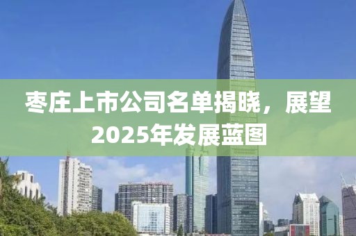 棗莊上市公司名單揭曉，展望2025年發(fā)展藍(lán)圖