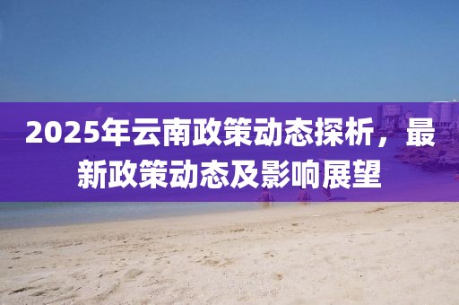 2025年云南政策動態(tài)探析，最新政策動態(tài)及影響展望