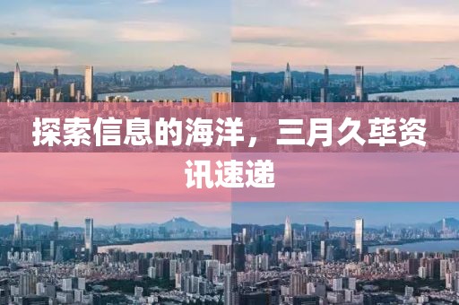 探索信息的海洋，三月久蓽資訊速遞