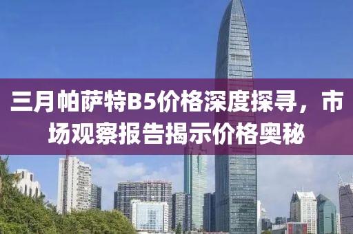 三月帕薩特B5價(jià)格深度探尋，市場觀察報(bào)告揭示價(jià)格奧秘