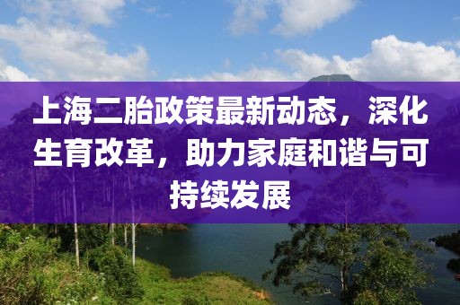 上海二胎政策最新動態(tài)，深化生育改革，助力家庭和諧與可持續(xù)發(fā)展