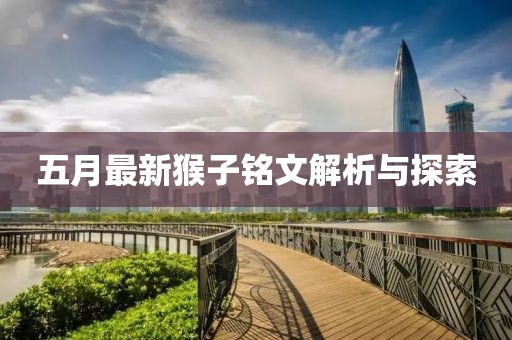 五月最新猴子銘文解析與探索