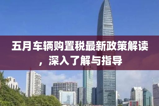 五月車輛購(gòu)置稅最新政策解讀，深入了解與指導(dǎo)