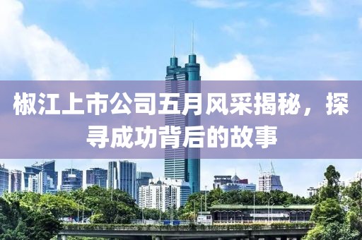 椒江上市公司五月風采揭秘，探尋成功背后的故事