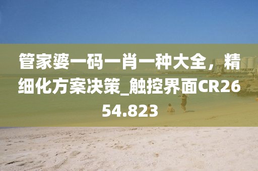 管家婆一碼一肖一種大全，精細(xì)化方案決策_(dá)觸控界面CR2654.823