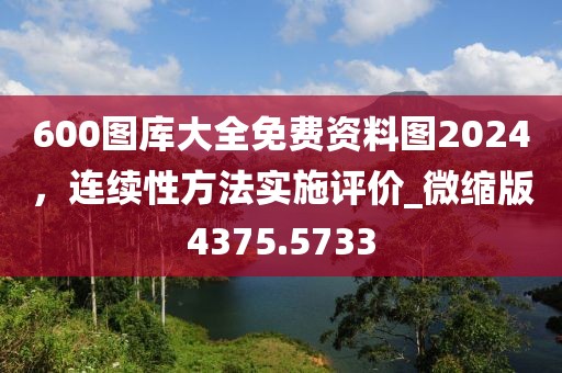 600圖庫大全免費資料圖2024，連續(xù)性方法實施評價_微縮版4375.5733