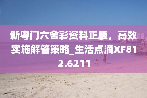 新粵門六舍彩資料正版，高效實(shí)施解答策略_生活點(diǎn)滴XF812.6211