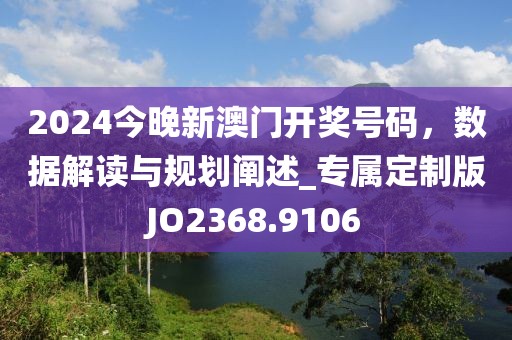 2024今晚新澳門開獎號碼，數(shù)據(jù)解讀與規(guī)劃闡述_專屬定制版JO2368.9106