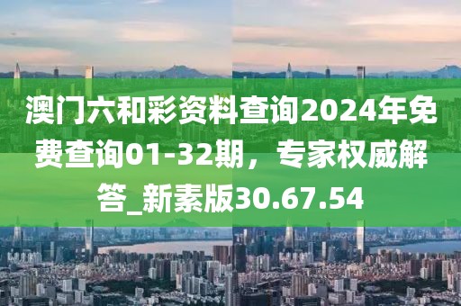 澳門六和彩資料查詢2024年免費查詢01-32期，專家權(quán)威解答_新素版30.67.54