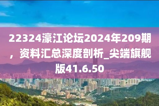 22324濠江論壇2024年209期，資料匯總深度剖析_尖端旗艦版41.6.50